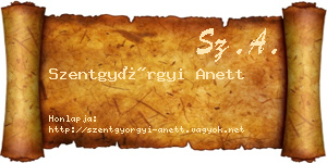 Szentgyörgyi Anett névjegykártya